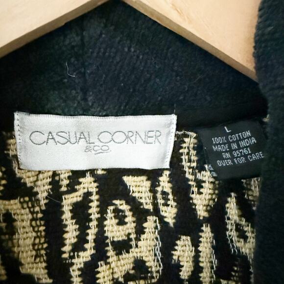 CASUAL CORNER & CO | Vintage Cotton Leopard Print Jacket Coat Thick | Size Large - Picture 3 of 6